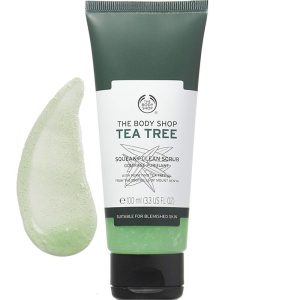 شوینده، اسکراب و ماسک صورت بادی شاپ، مدل درخت چای(Tea Tree)، حجم 125 میلی‌لیتر ا tea tree 3 in 1 wash scrub mask The Body Shop
