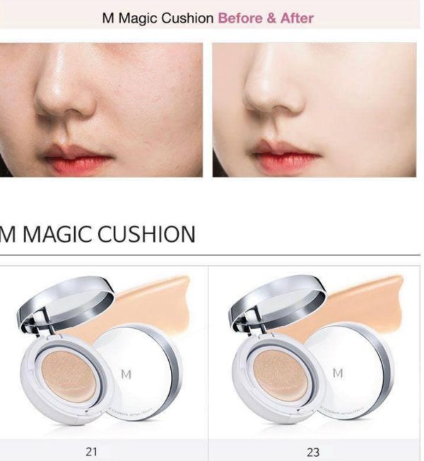 کوشن مجیک فول کاور مناسب انواع پوست  میشا مدل کاور لستینگ رنگ 23 Missha Magic Cover lasting spf50 - Image 8