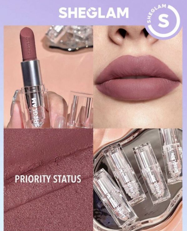 رژ لب مات شیگلم  COSMIC CRYSTAL MATTE LIPSTICK SHEGLAM - Image 6