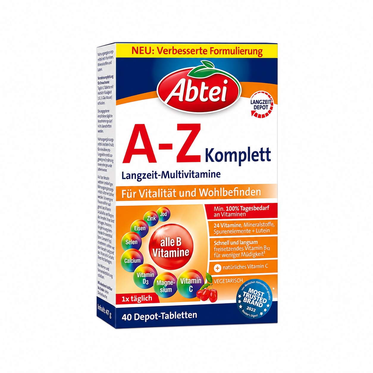 قرص مولتی ویتامین A-Z آبتی آلمان 1 قرص مولتی ویتامین A-Z آبتی آلمان