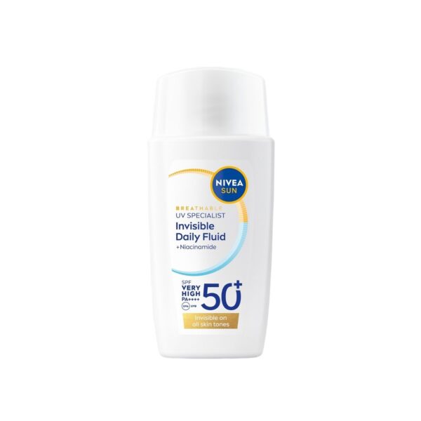 فلوئید ضد آفتاب صورت بی رنگ نیوآ با SPF 50+
